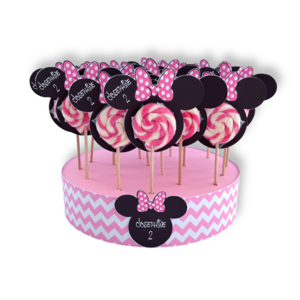 Lecca lecca Minnie Fiocco Rosa