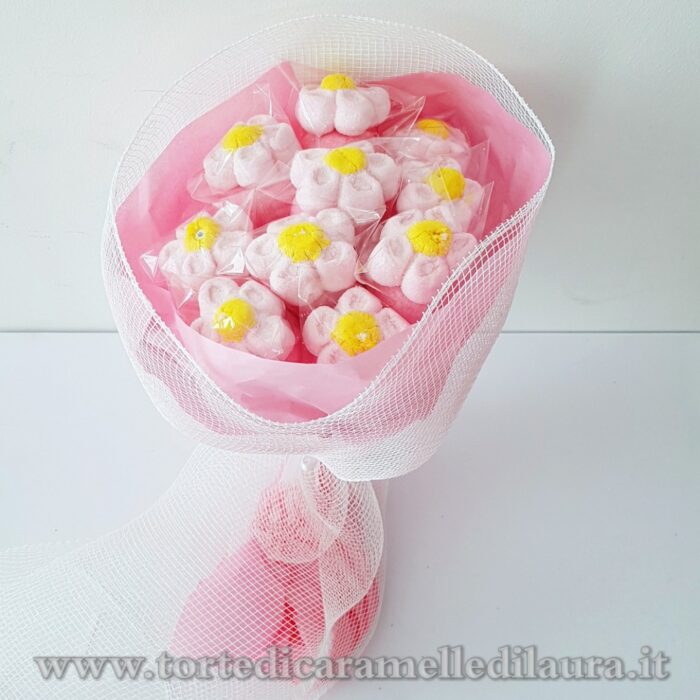 Bouquet Marshmallow Rosa e Bianco-0