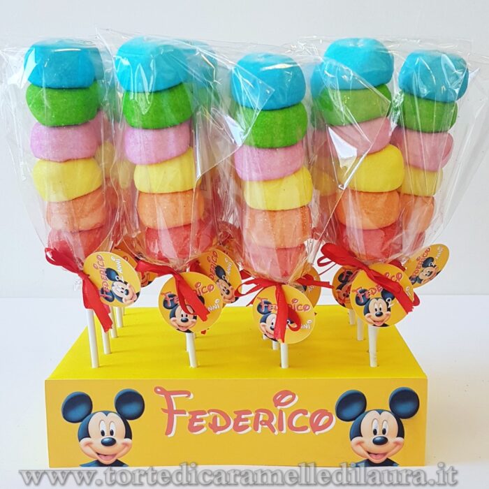 Base con 20 Spiedini Topolino Rainbow-0