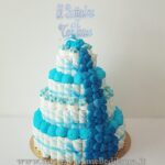 Torta Cascata di Cuori Azzurri 4 Piani-0