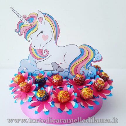 Chupa Chups Unicorno Rainbow 20 Fiori-0