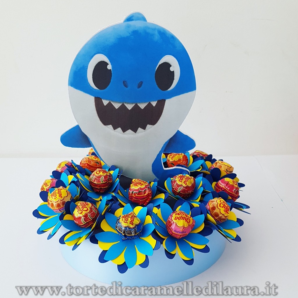 Kit con 115 pezzi tema baby shark per feste di compleanno