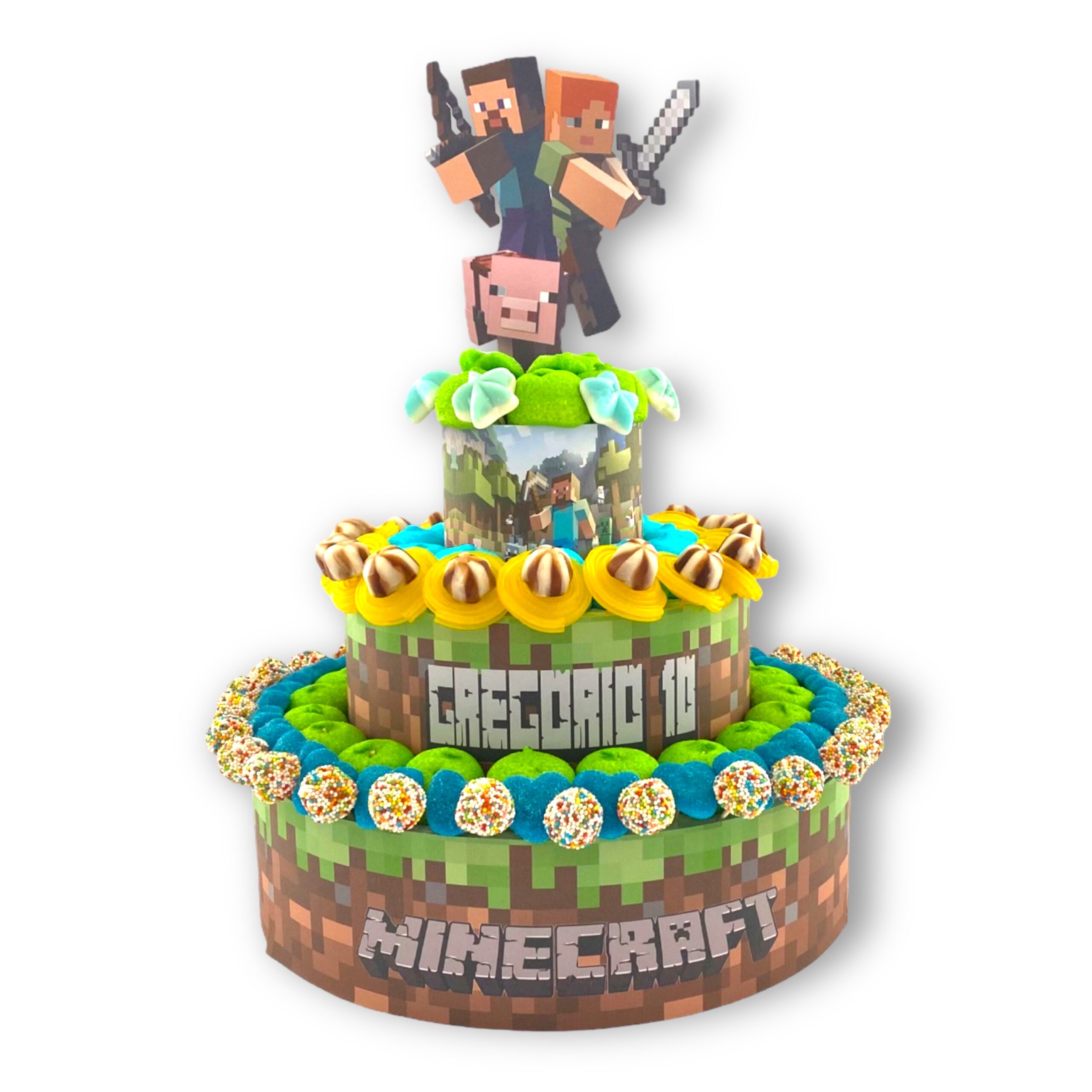 Torta Minecraft 3 Piani