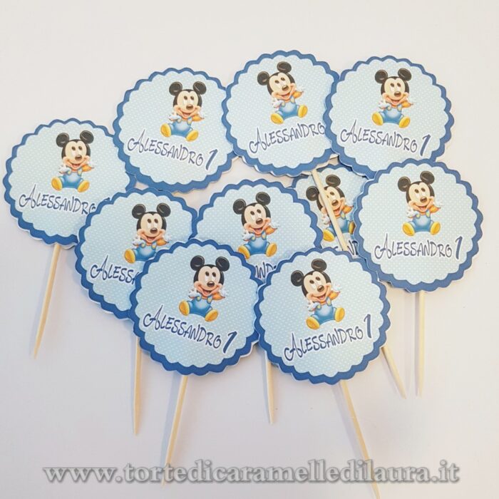 Topper Cupcake Baby Topolino 20 pezzi-0