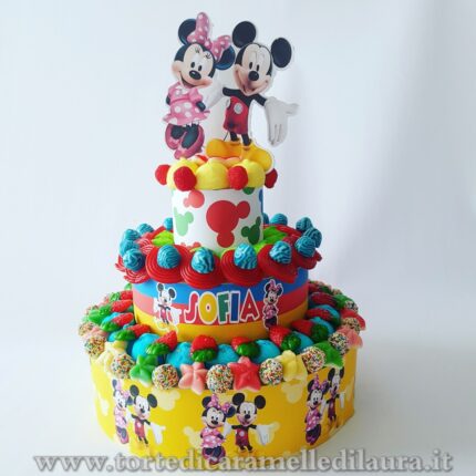 Torta Minnie e Topolino 3 piani-0