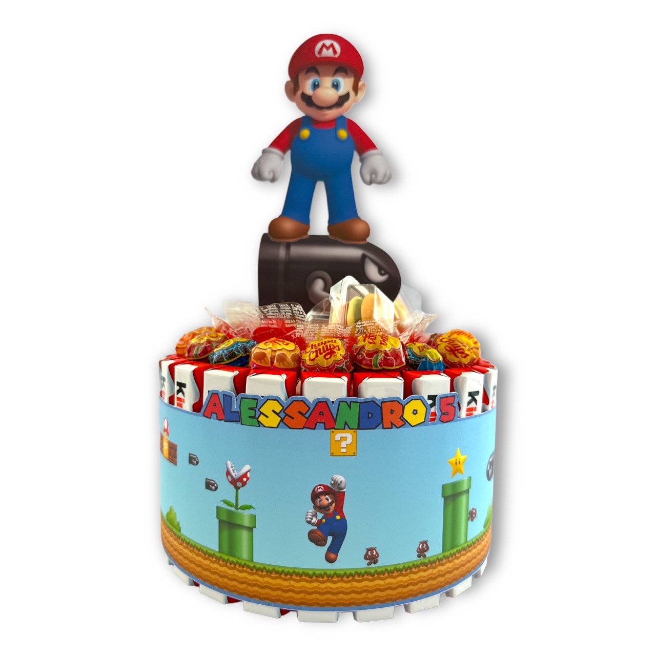 Torta Super Mario Kinder e Caramelle