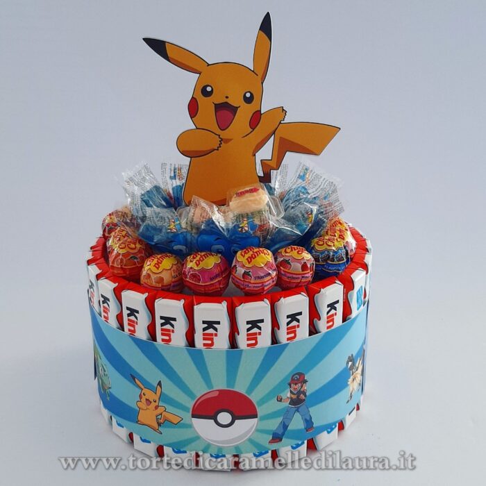 Torta Pokemon Kinder e Caramelle -0