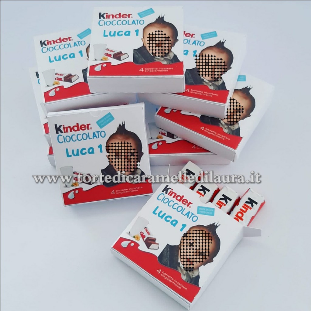 Scatola 4 Barrette Kinder personalizzata Foto e Testo