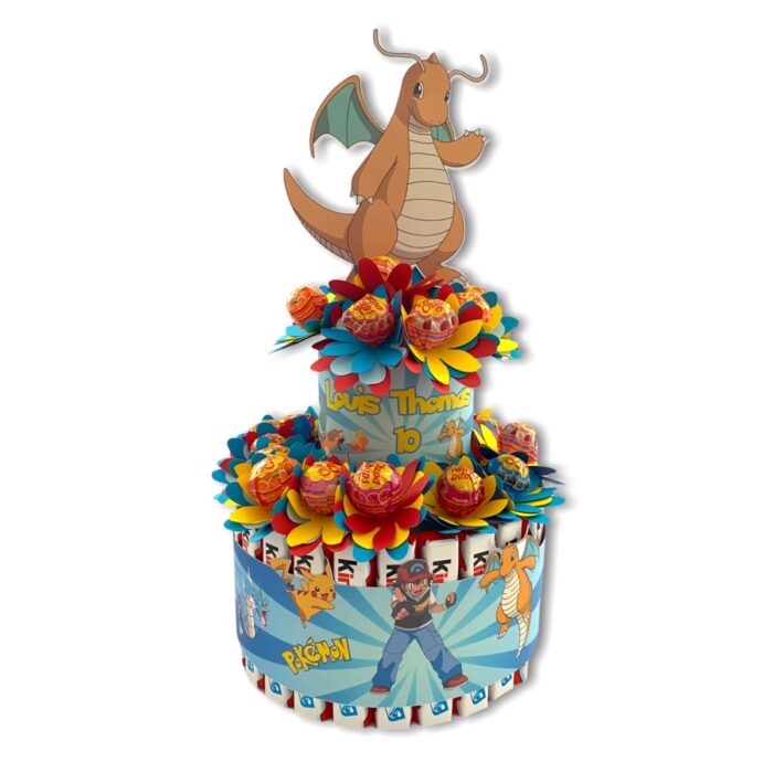 Torta Pokemon 25 Kinder e 25 chupa chups -0