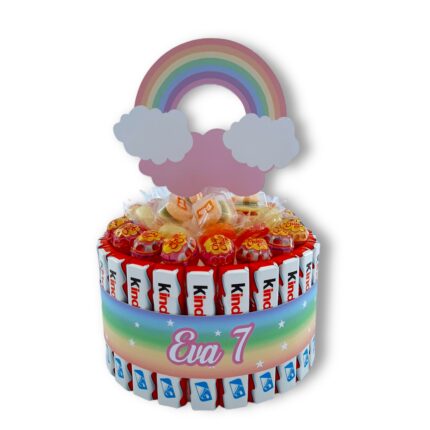 Torta Arcobaleno Kinder Chupa chups Lecca Lecca