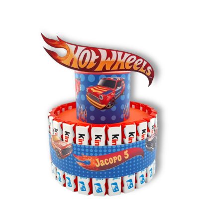 Torta 25 barrette Kinder Hot Wheels