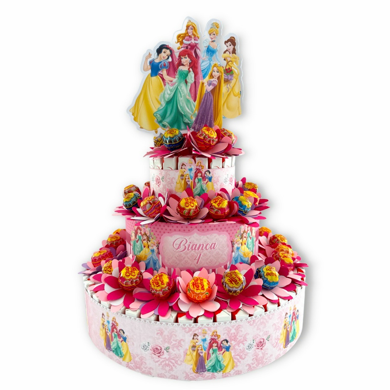 Torta Principesse Disney Kinder e Chupa Chups