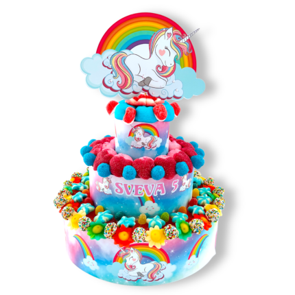 Torta Unicorn Rainbow 3 Piani