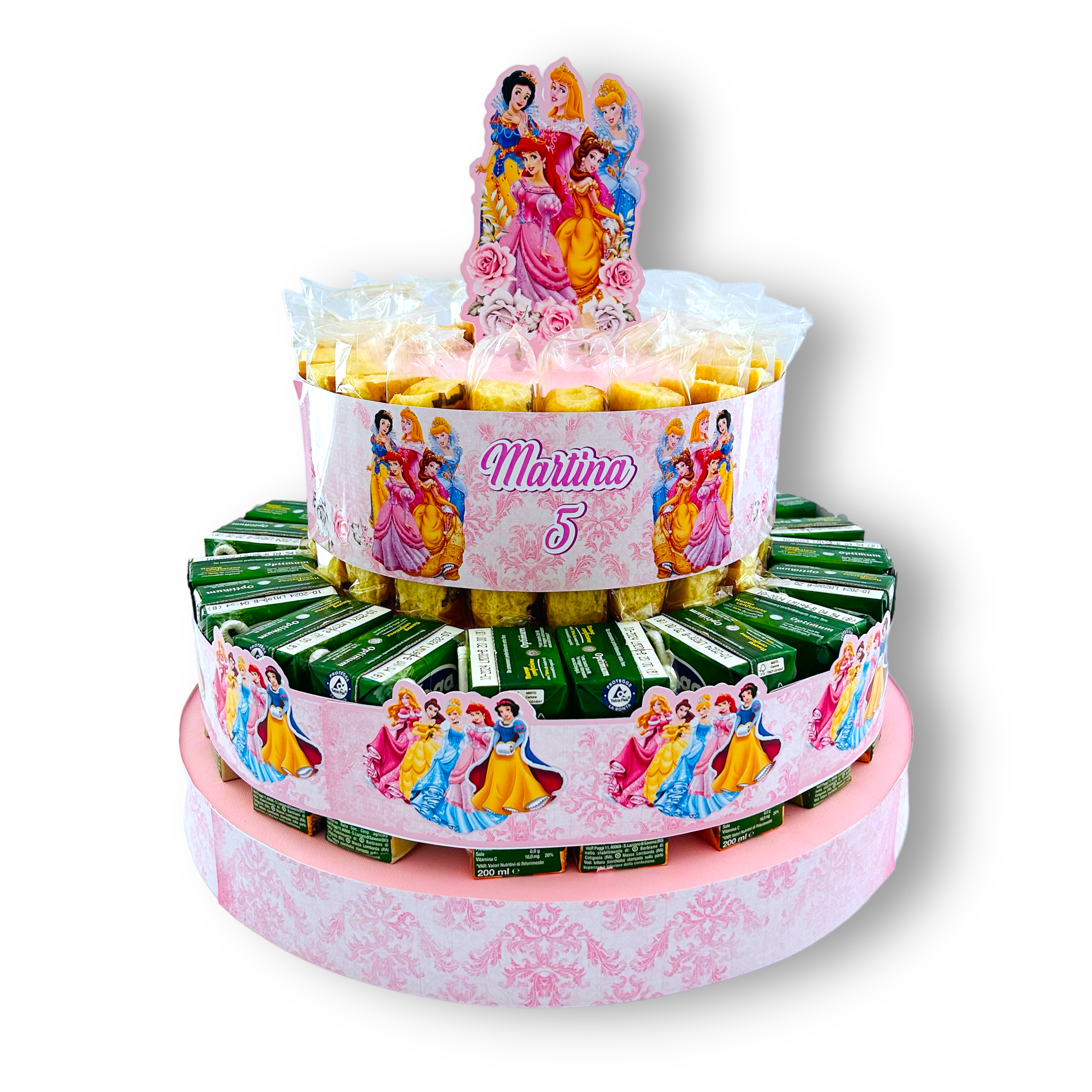 Torta Principesse Disney 20 Merendine e 20 Succhi di Frutta » Torte di  Caramelle di Laura