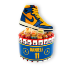 Torta Sneakers basket barrette di cioccolato e Caramelle