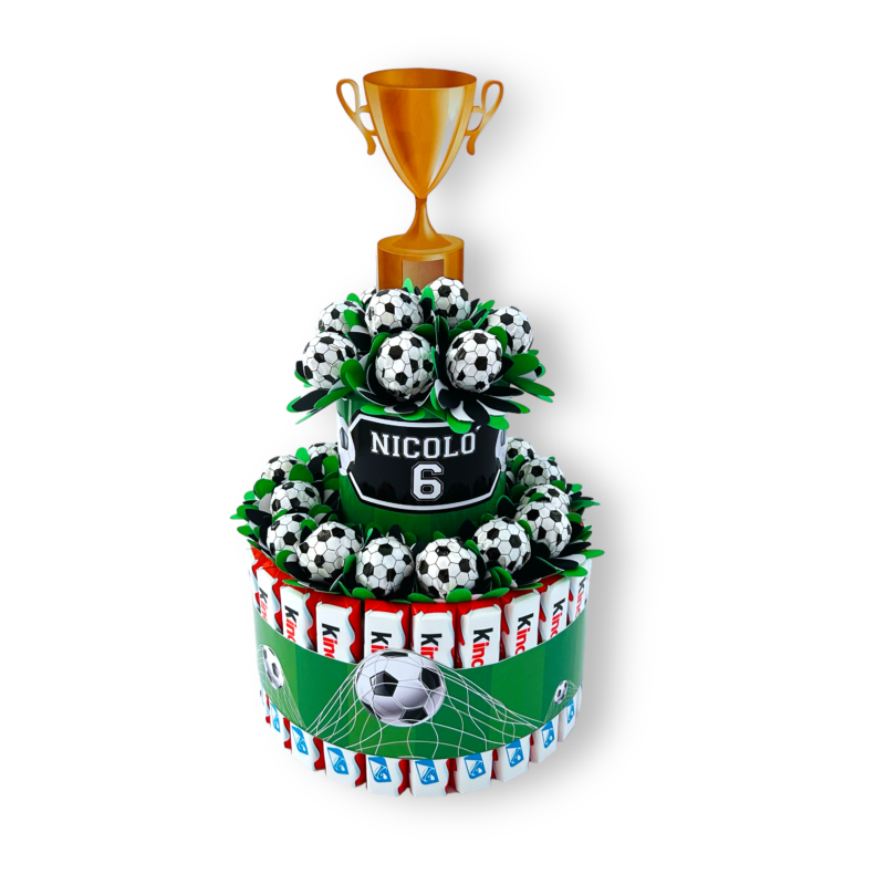Torta Finta Compleanno 12 Decorazioni Torta Calcio - Topper Compleanno Con Giocatori E Porte, Per Feste A - copertina