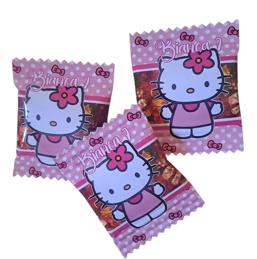 2 Mini pacchetti caramelle gommose Hello Kitty - immagine 1