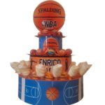 Torta Marshmallow e caramelle confezionate Basket